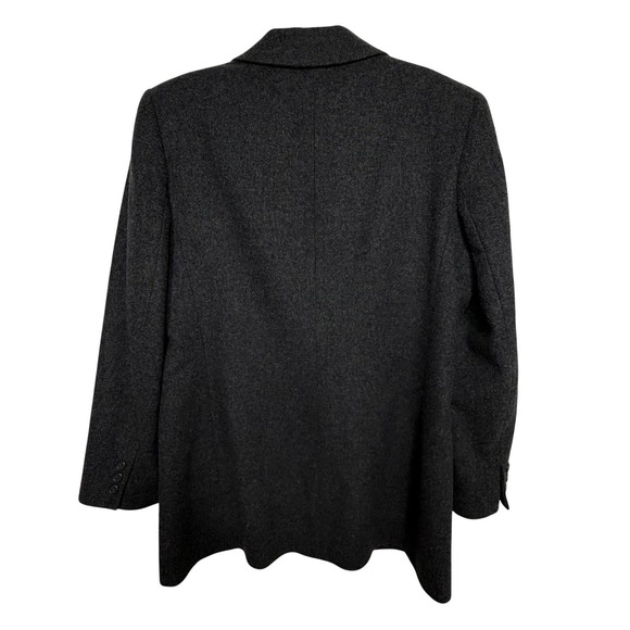 Lands' End Wool Cashmere Blazer Gray USA Made Tailored Classic Womens 10 - Picture 8 of 13